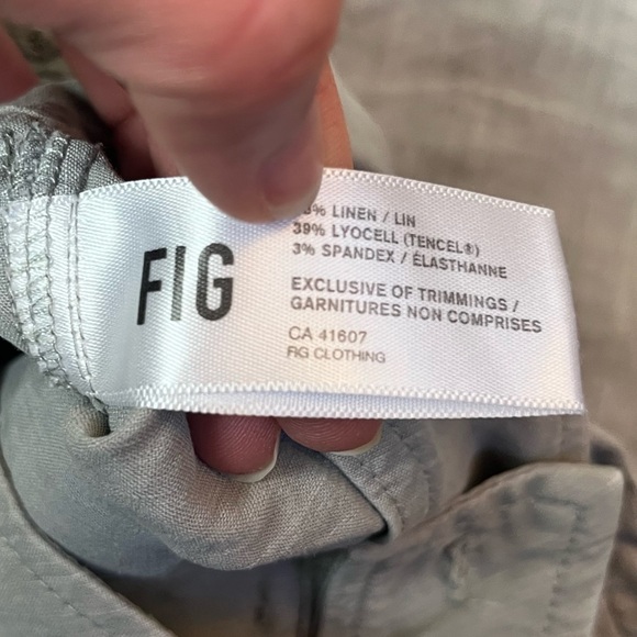 Fig Clothing Womens Tan Linen Pangs Size 4 - Picture 4 of 12